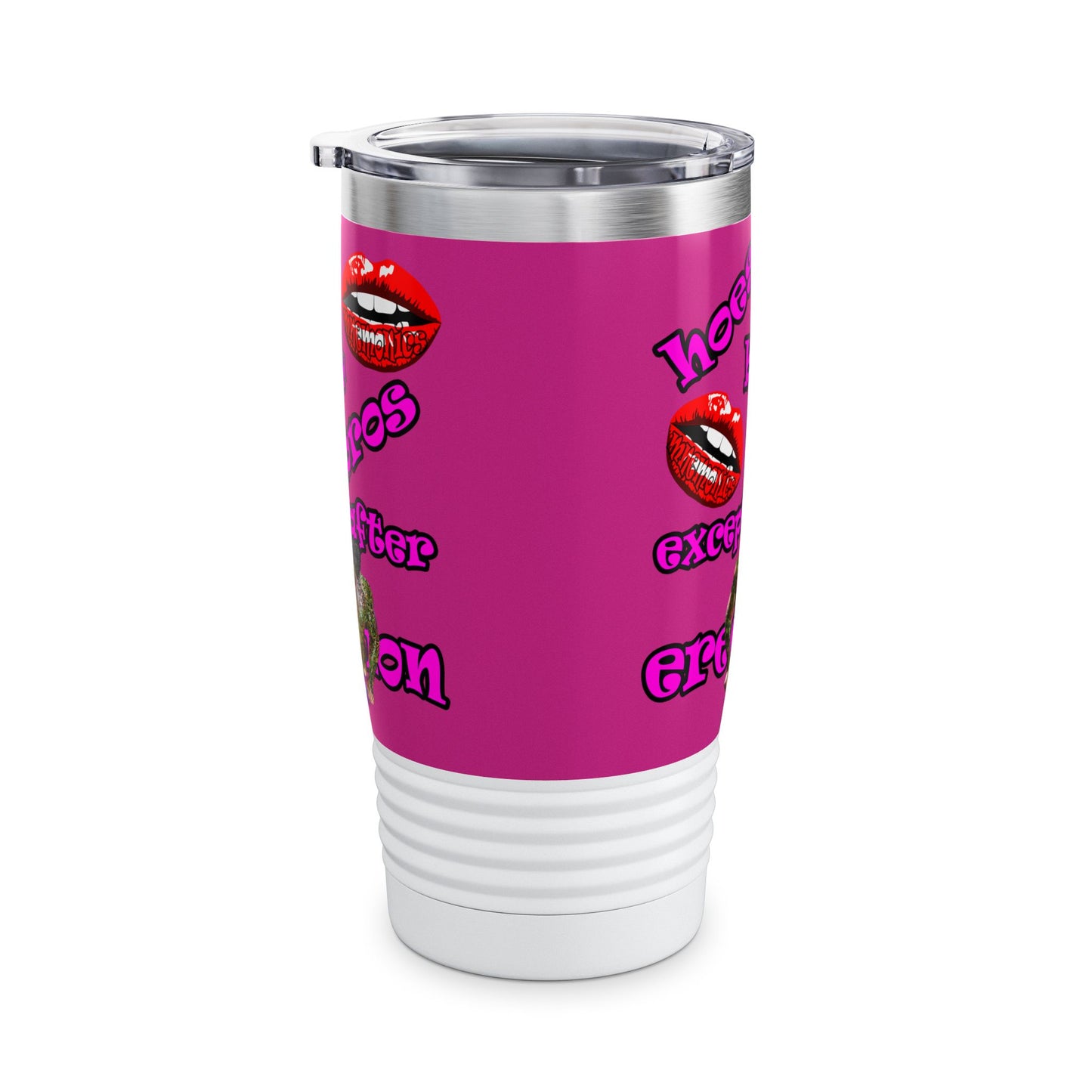 hoes b4 bros - Ringneck Tumbler, 20oz (pink)