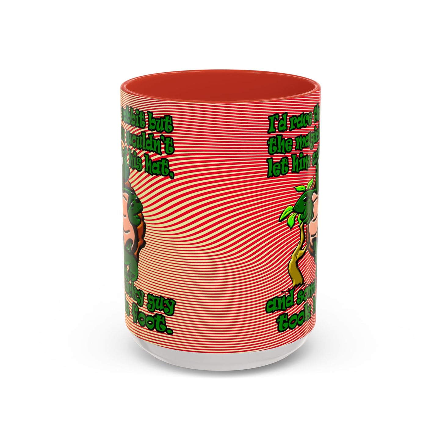 turtle race - Accent Mug (yellow-orange wave)