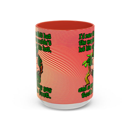 turtle race - Accent Mug (yellow-orange wave)