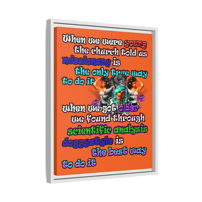 doggystyle - framed canvas art (orange)