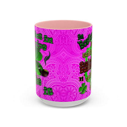 celtics logo - Accent Mug (pink swirl)