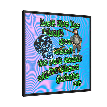 og - framed canvas art (light blue-purple wave)