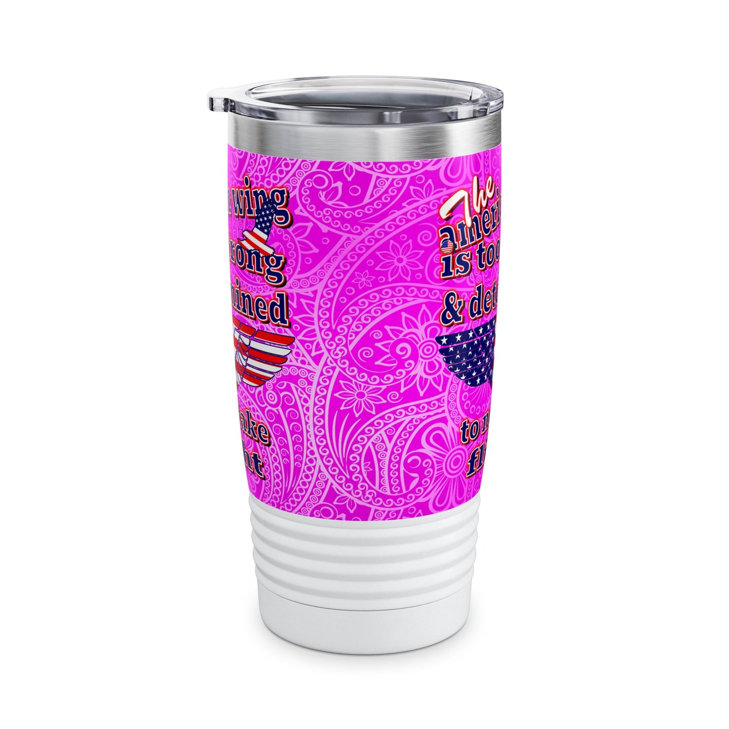 american wing - Ringneck Tumbler, 20oz (pink swirl)