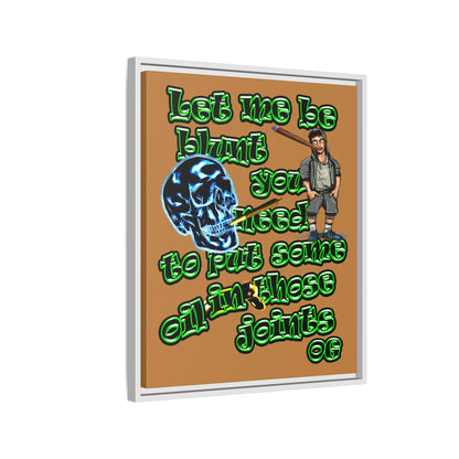 og - framed canvas art (light brown)