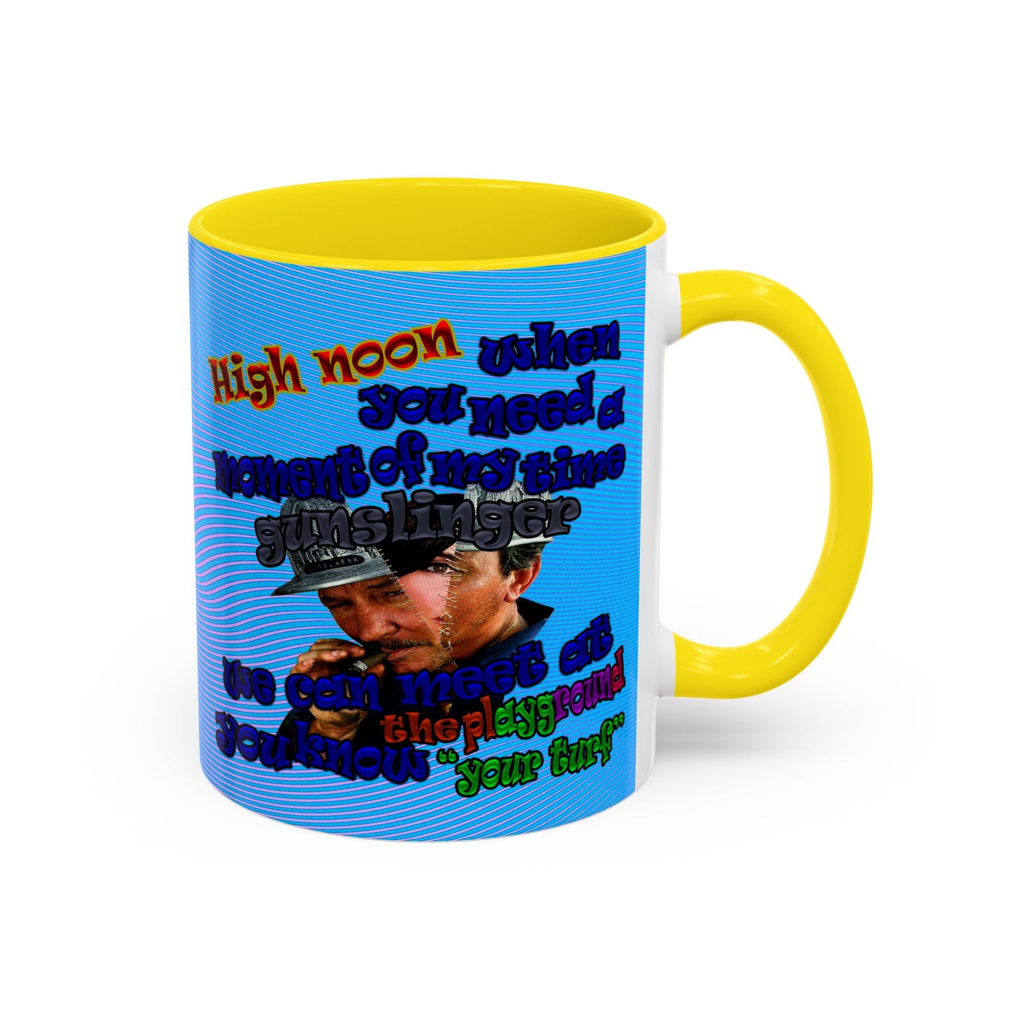 high noon - Accent Mug (light blue-purple wave)