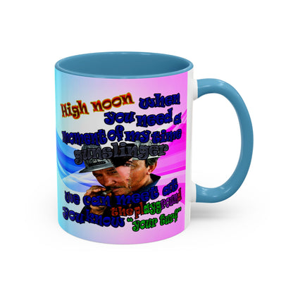 high noon - Accent Mug (light blue-pink wave)
