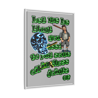 og - framed canvas art (light grey)