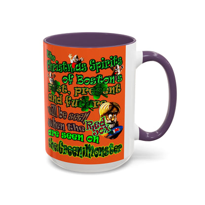 christmas spirits of boston - Accent Mug (orange)