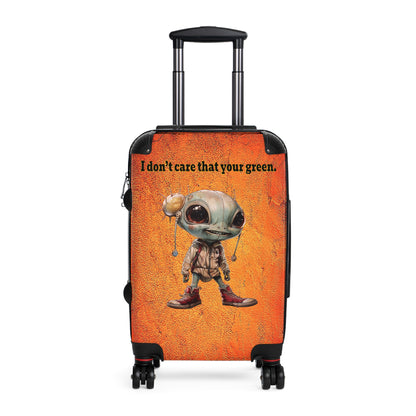 I don't care that your green - Suitcase (burnt orange)