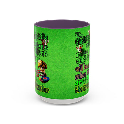 christmas spirits of boston - Accent Mug (green turf)