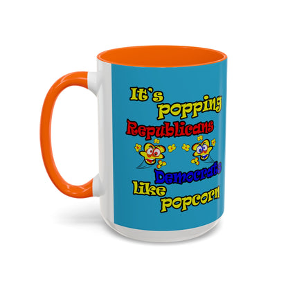 popping like popcorn - Accent Mug (turquoise)