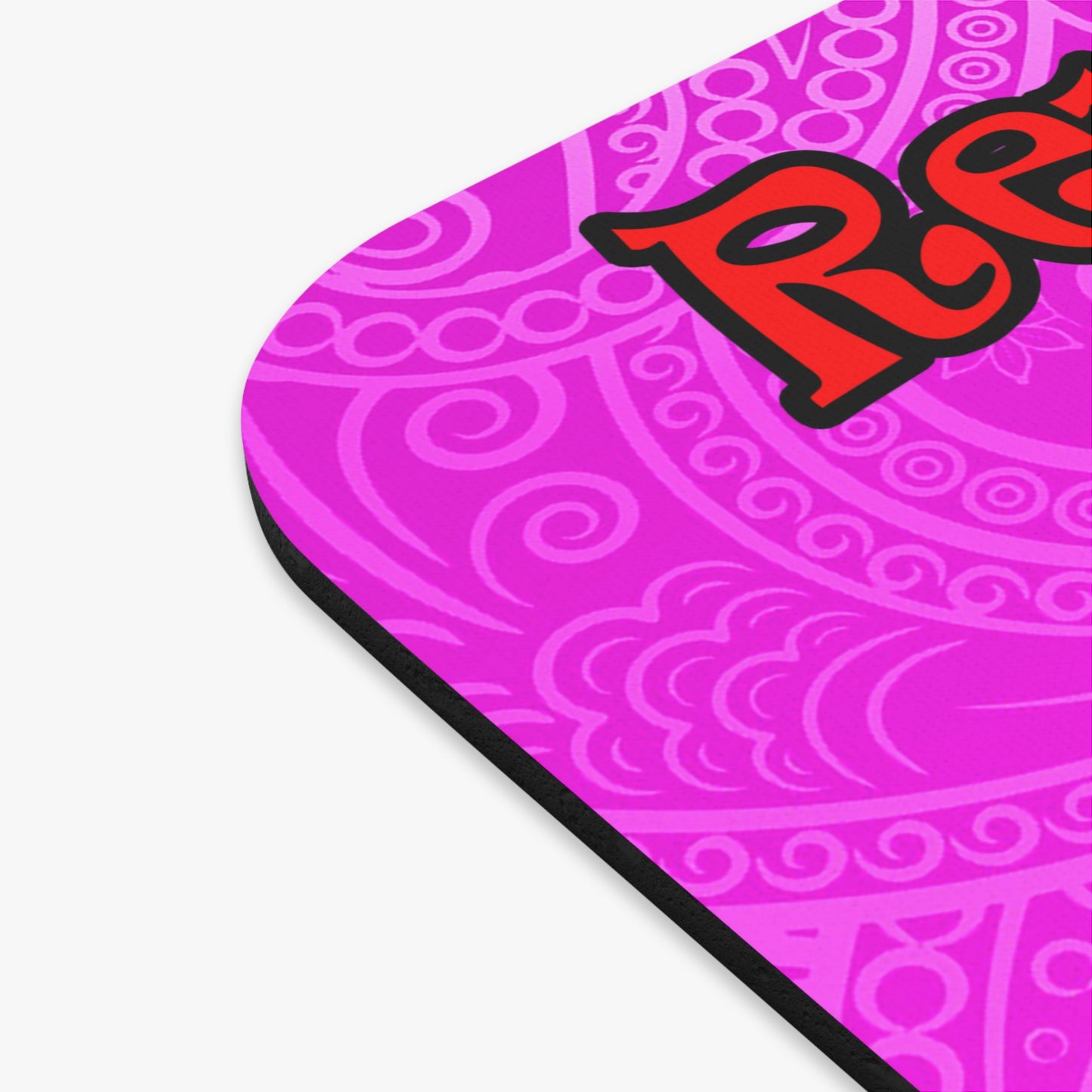 donkeys and elephants - Mouse Pad (Rectangle) (pink swirl)