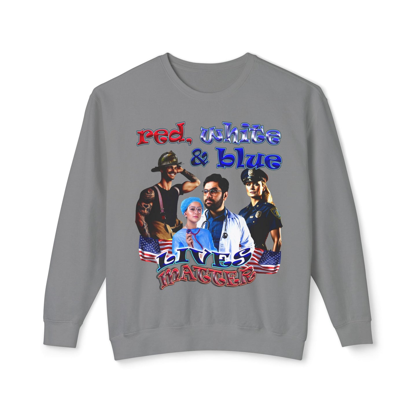 rw&b lives matter - Unisex Lightweight Crewneck Sweatshirt