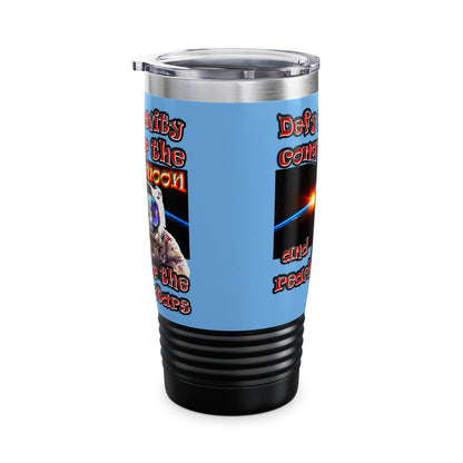 defy conquer reach - Ringneck Tumbler, 20oz (light blue)