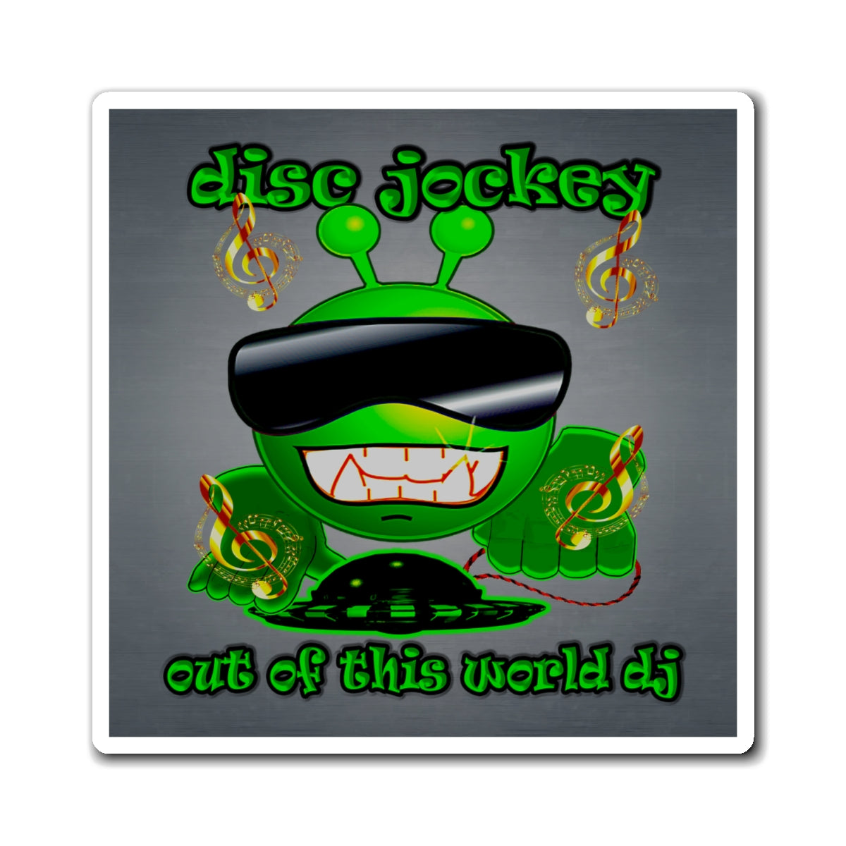 disc jockey - Magnets - (grey-light grey)