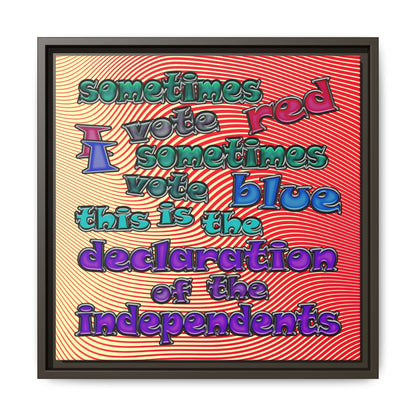 declaration of the independents - framed canvas art (yellow-orange wave)