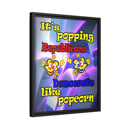 popping like popcorn - framed canvas art (grey-pink wave)
