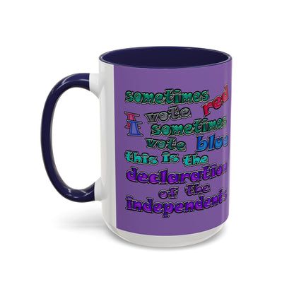 declaration of the independents - Accent Mug (light purple)