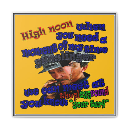 high noon - framed canvas art (yellow)