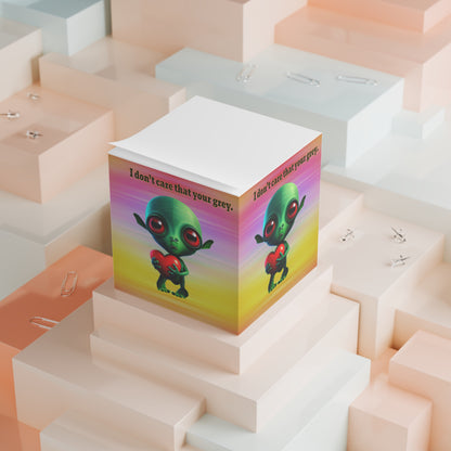 I don't care that your grey - note cube (color blur)