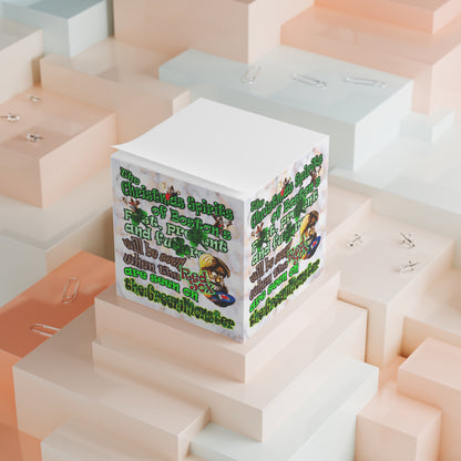 christmas spirits of boston - note cube (white marble)