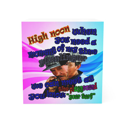 high noon - note cube (light blue-pink wave)