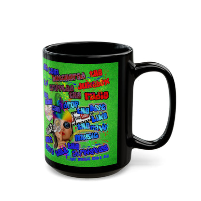 drop the beat - Black Mug (green turf)
