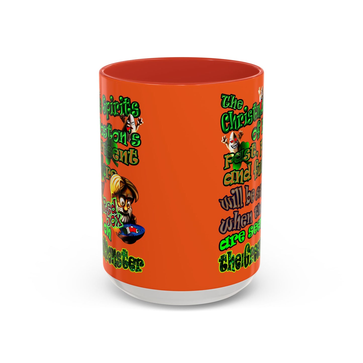 christmas spirits of boston - Accent Mug (orange)