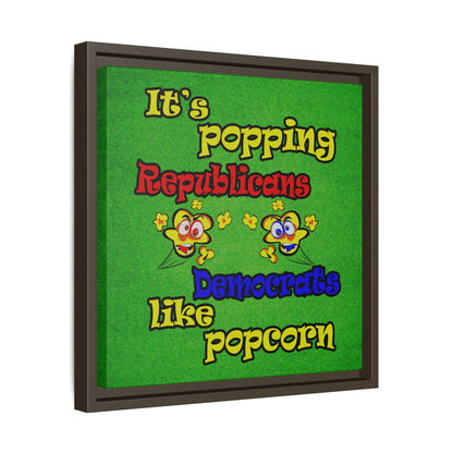 popping like popcorn - framed canvas art (green turf)
