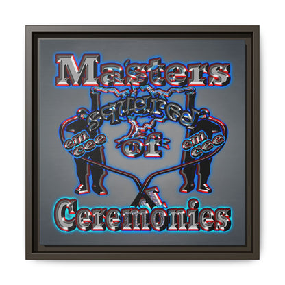 em cee squared - framed canvas art (grey-light grey)