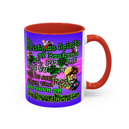 christmas spirits of boston - Accent Mug (purple-pink wave)