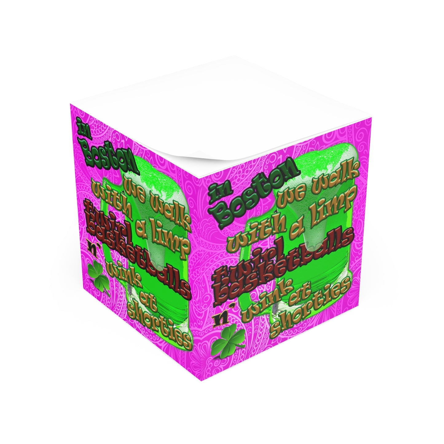 celtic's logo - note cube (pink swirl)