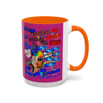 drop the beat - Accent Mug (pink)