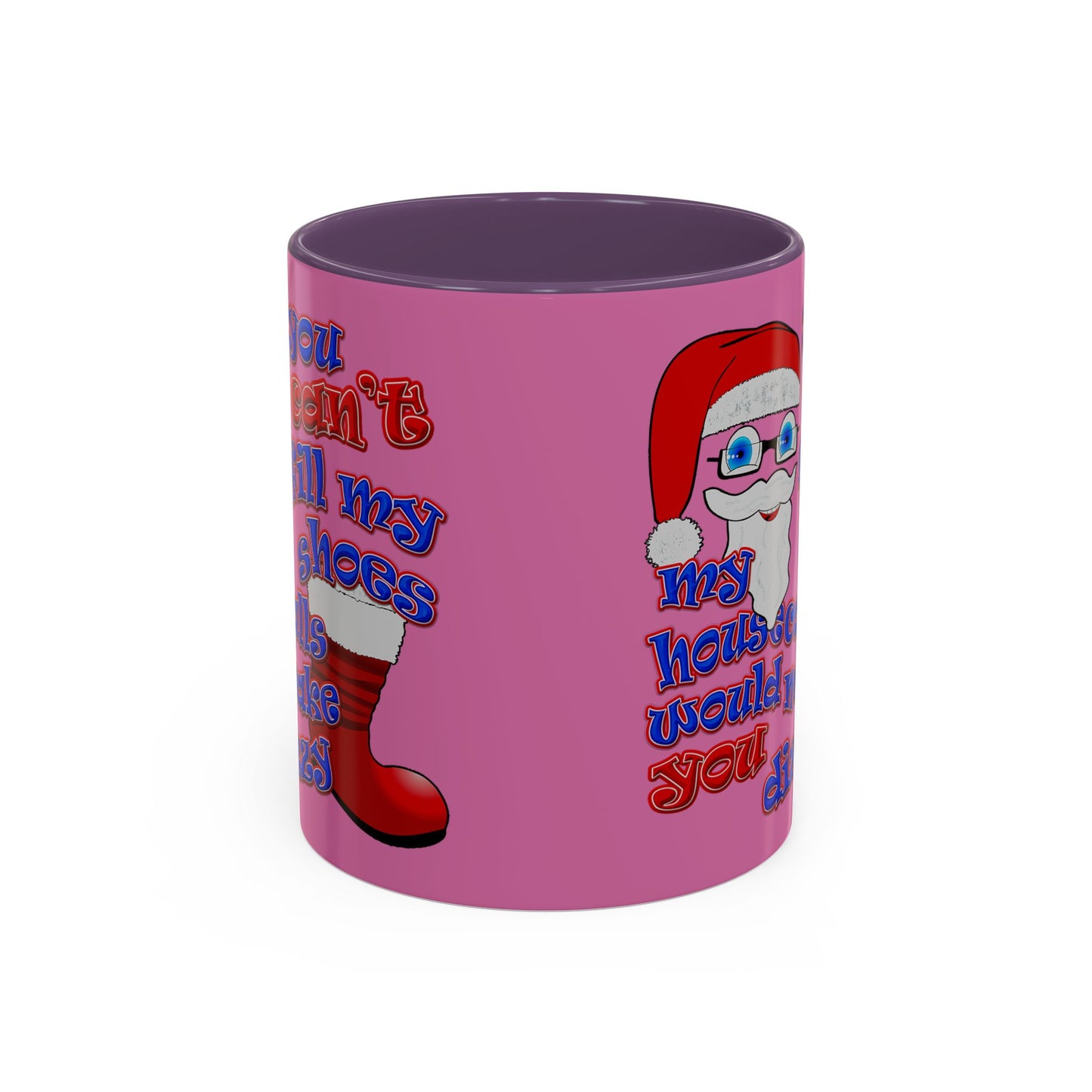santa's shoes - Accent Mug (light pink)
