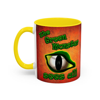 green monster - Accent Mug (burnt orange)