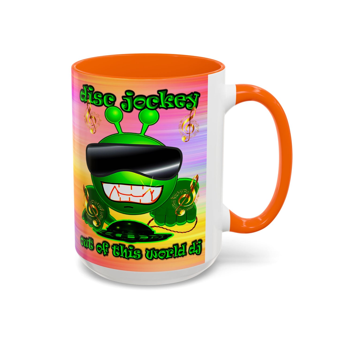 disc jockey - Accent Mug (color blur)
