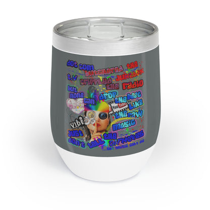 drop the beat - Chill Wine Tumbler (dark grey)