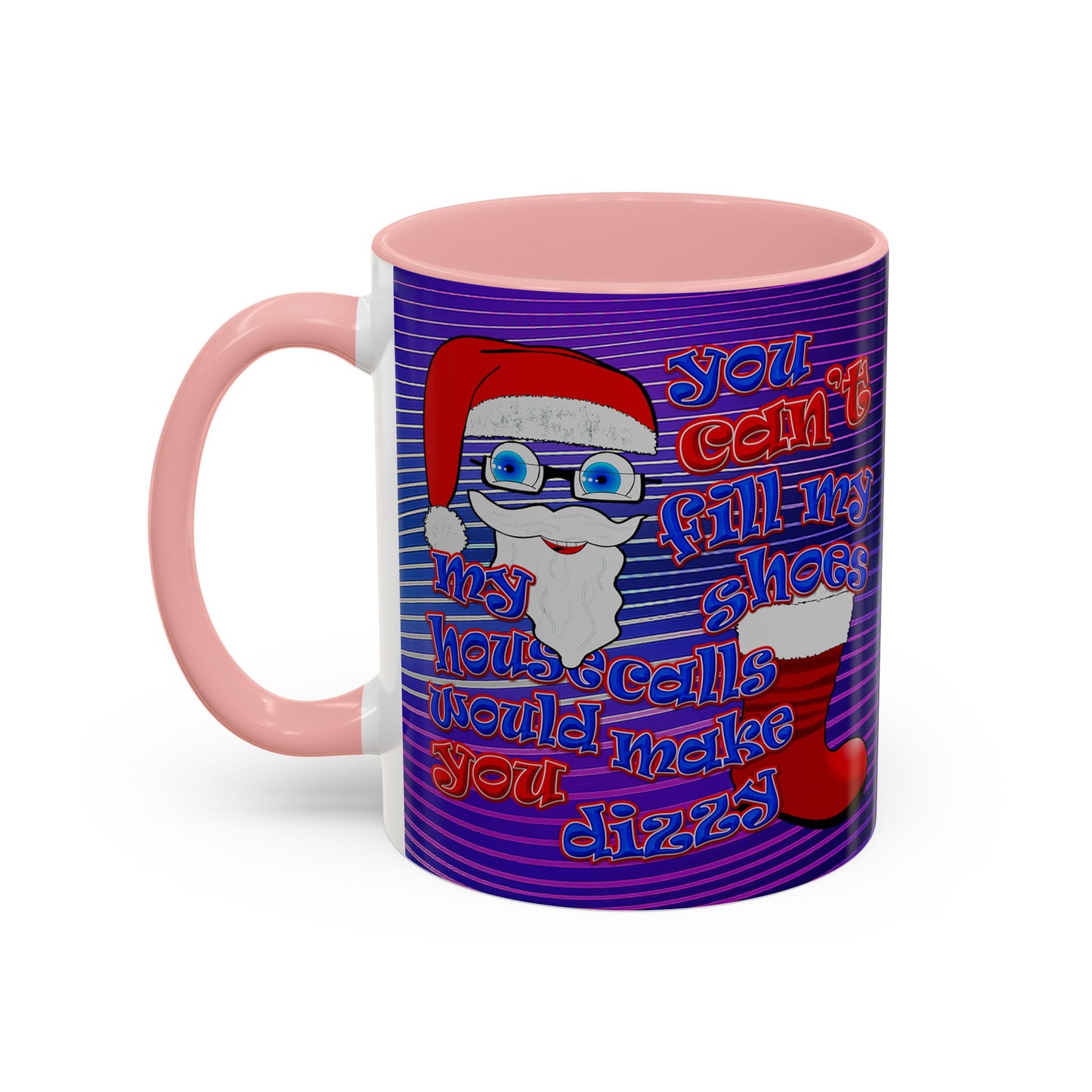 santa's shoes - Accent Mug (purple wave)