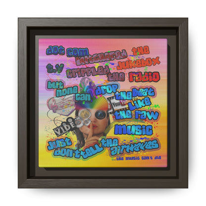 drop the beat - framed canvas art (color blur)
