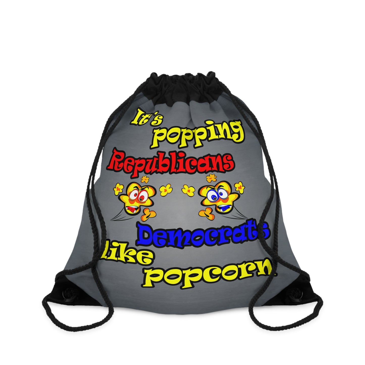 popping like popcorn - Drawstring Bag (grey-light grey)
