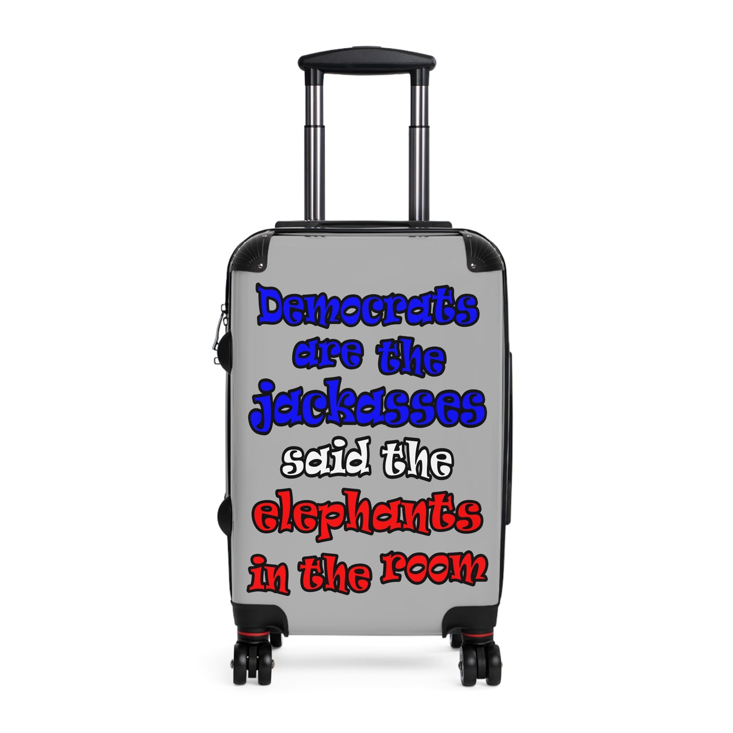 donkeys and elephants - Suitcase (light grey)