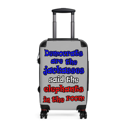 donkeys and elephants - Suitcase (light grey)