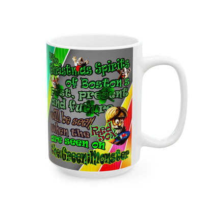 christmas spirits of boston - White Mug (rainbow split)