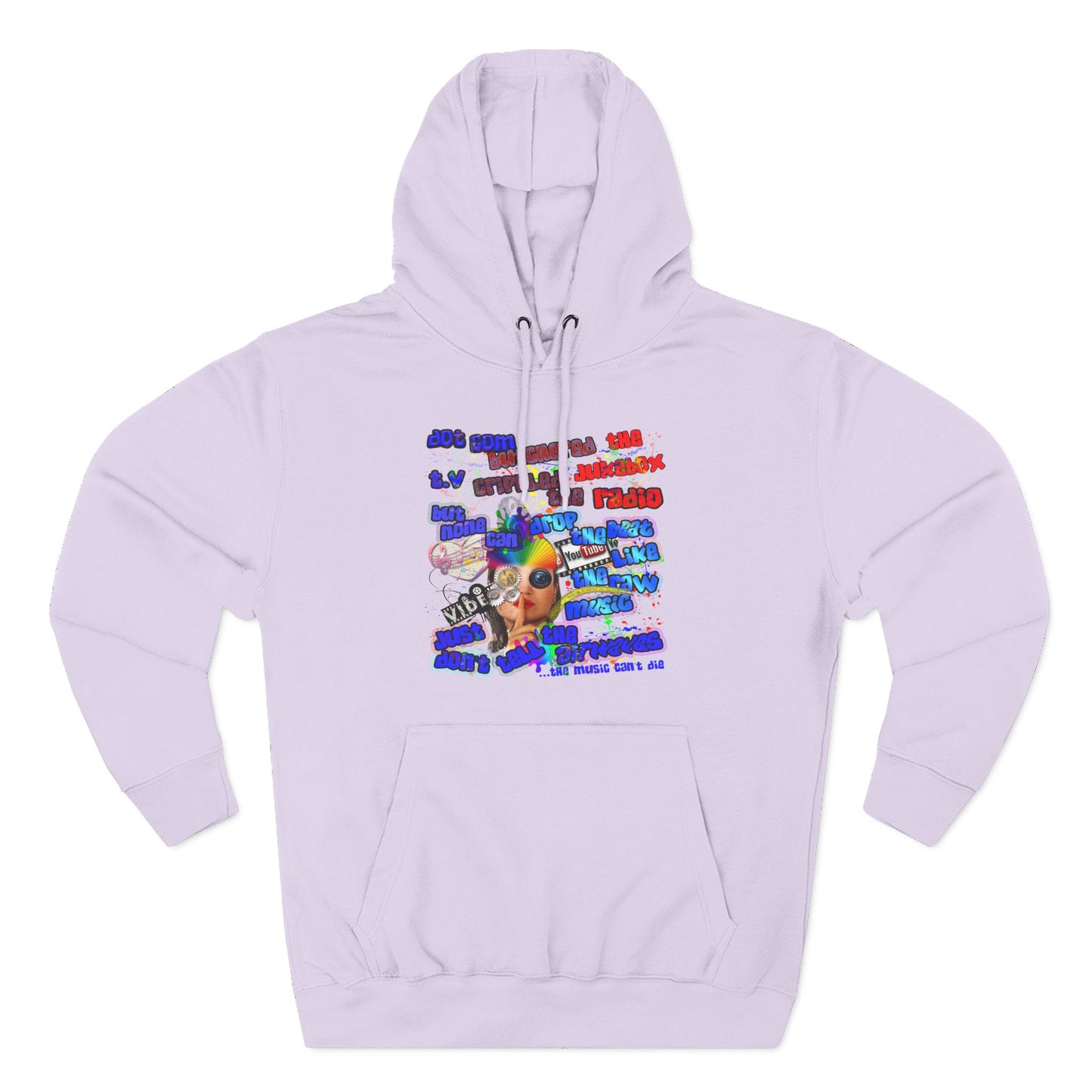 drop the beat - Three-Panel Fleece Hoodie
