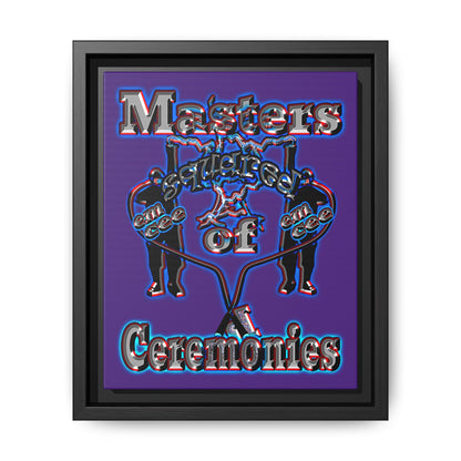 em cee squared - framed canvas art (purple)