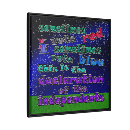 declaration of the independents - framed canvas art ('snoops' background)