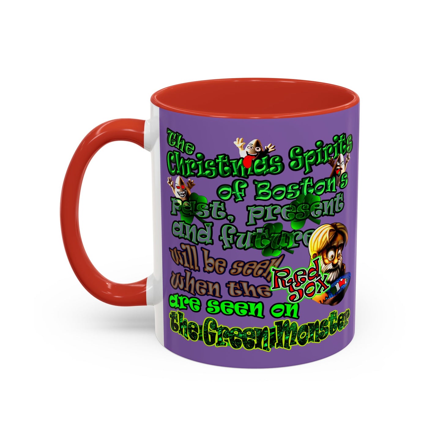 christmas spirits of boston - Accent Mug (light purple)