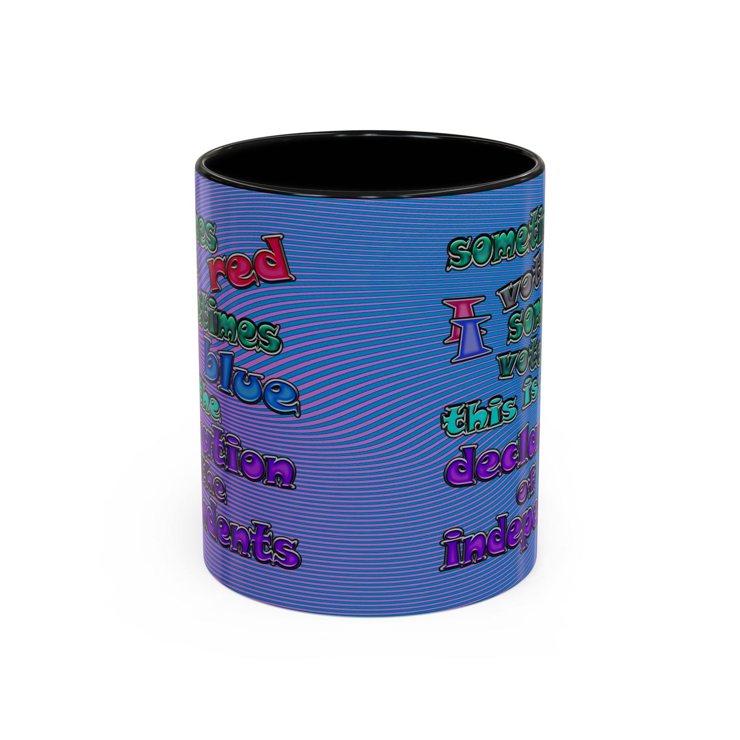 declaration of the independents - Accent Mug (light blue-purple wave)