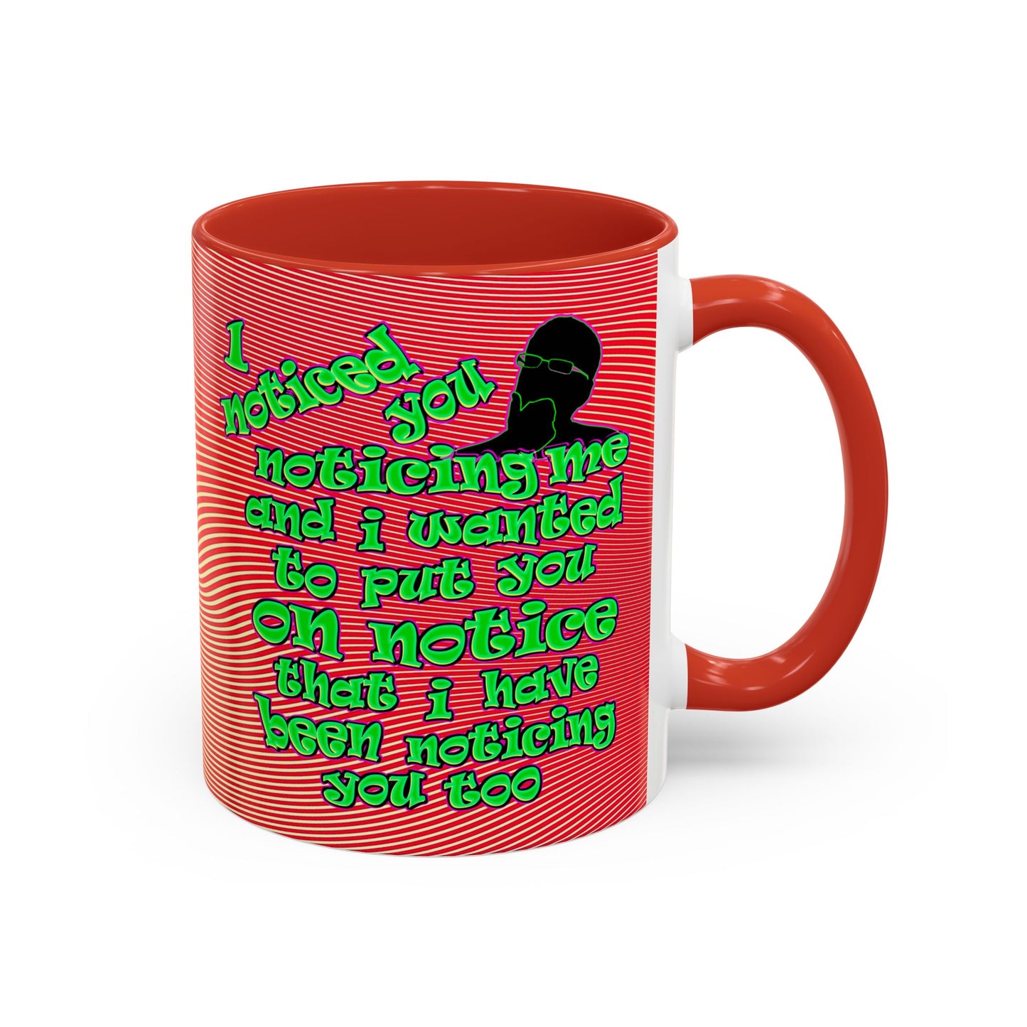 noticed you noticing - Accent Mug (yellow-orange wave)