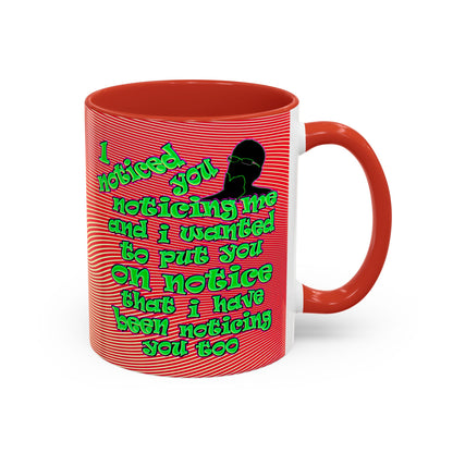 noticed you noticing - Accent Mug (yellow-orange wave)